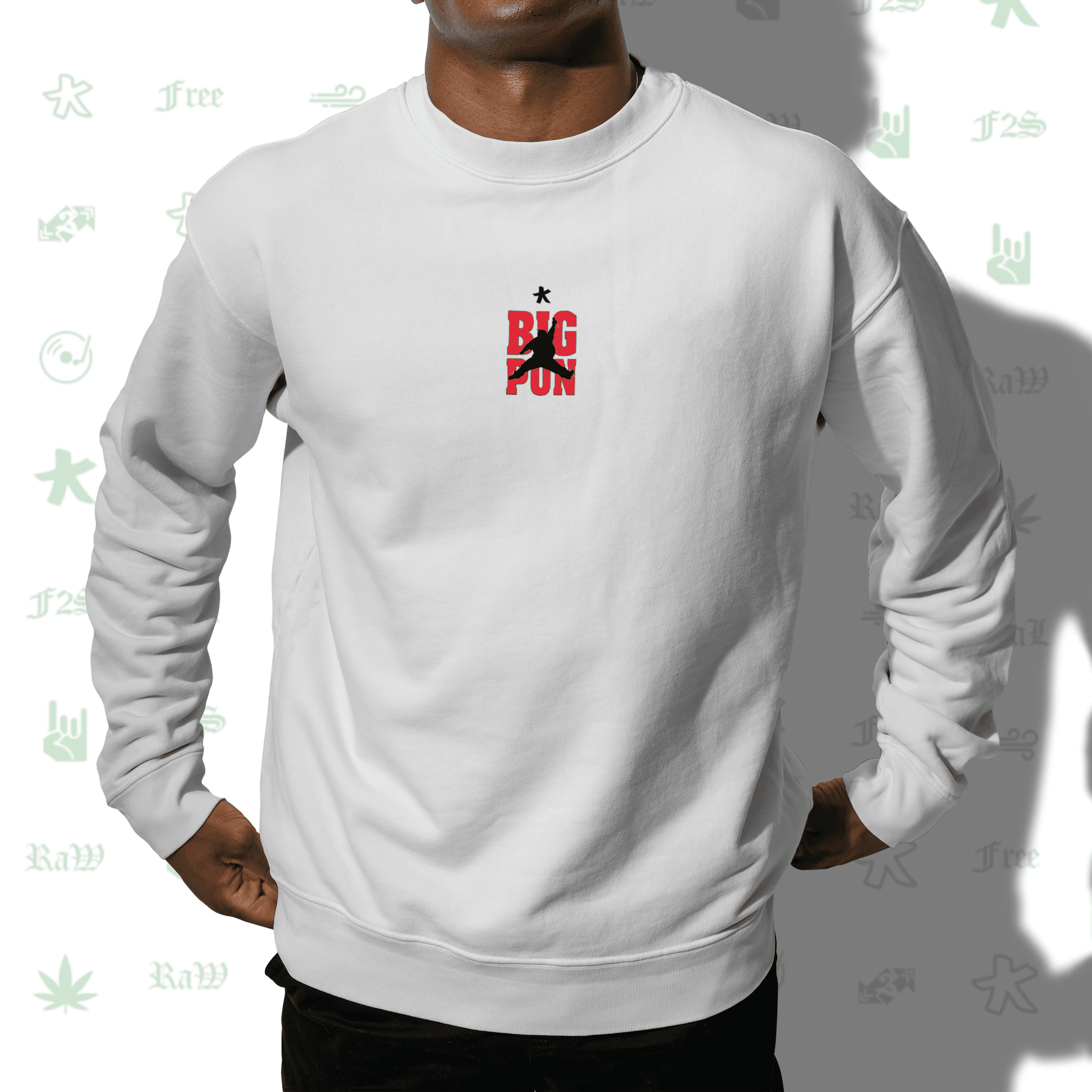 Big Pun Heavyweight White Unisex Oversized Sweatshirt