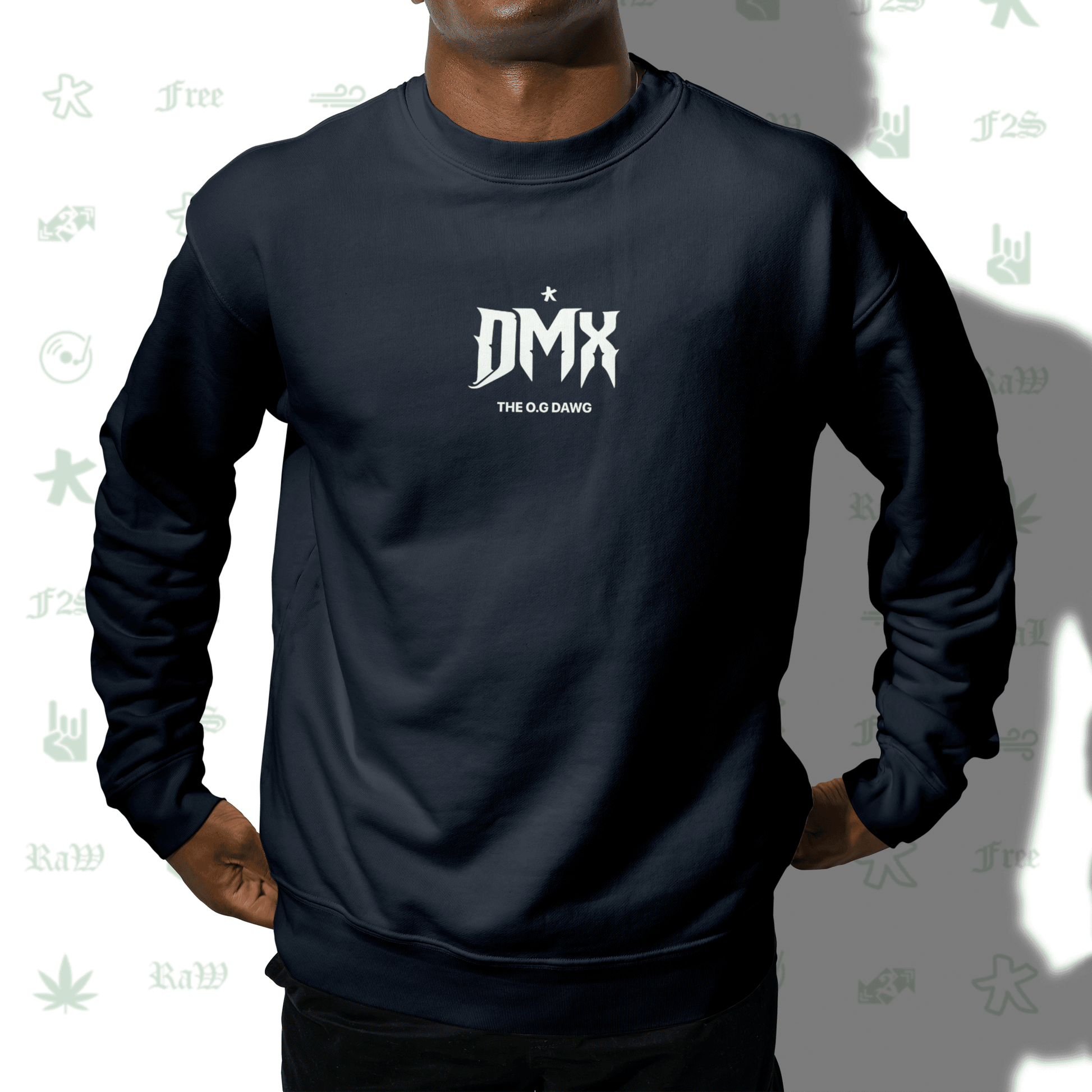 DMX The O.G. Dawg Navy Blue Unisex Oversized Sweatshirt