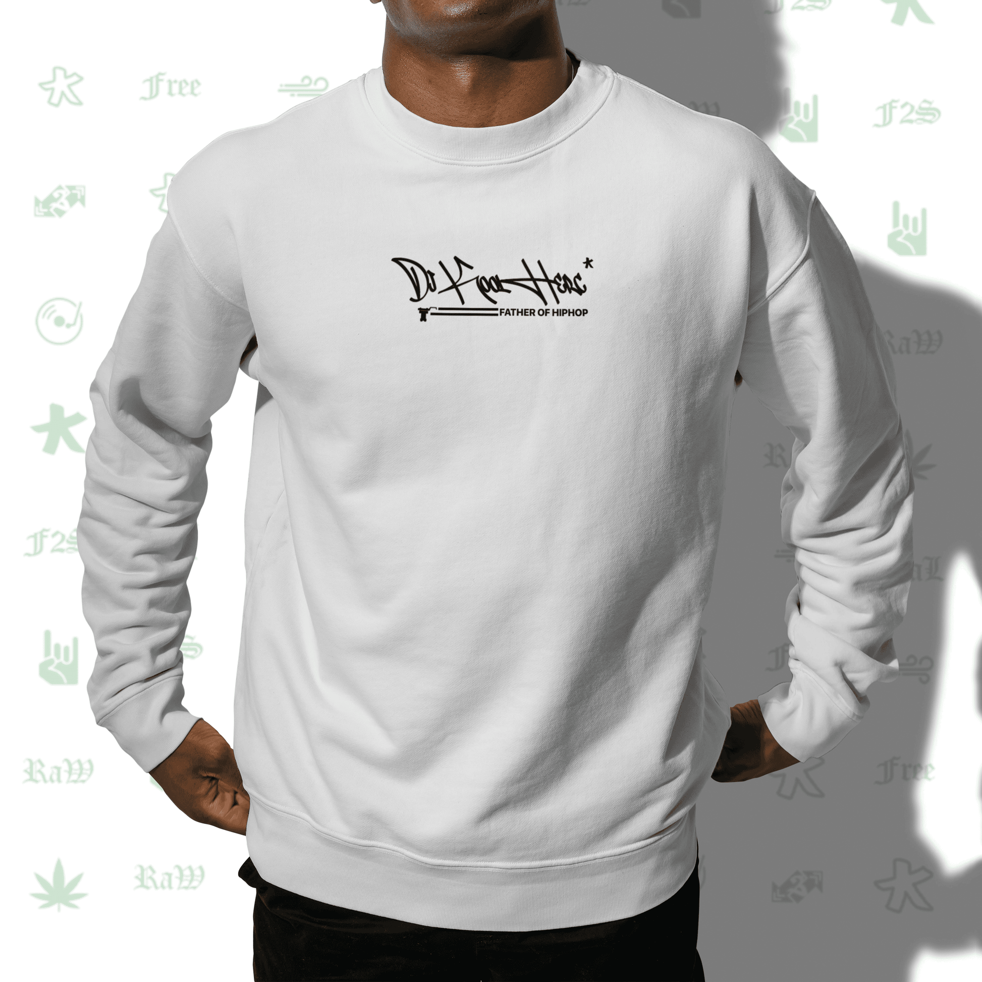 DJ Kool Herc Origins White Unisex Oversized Sweatshirt
