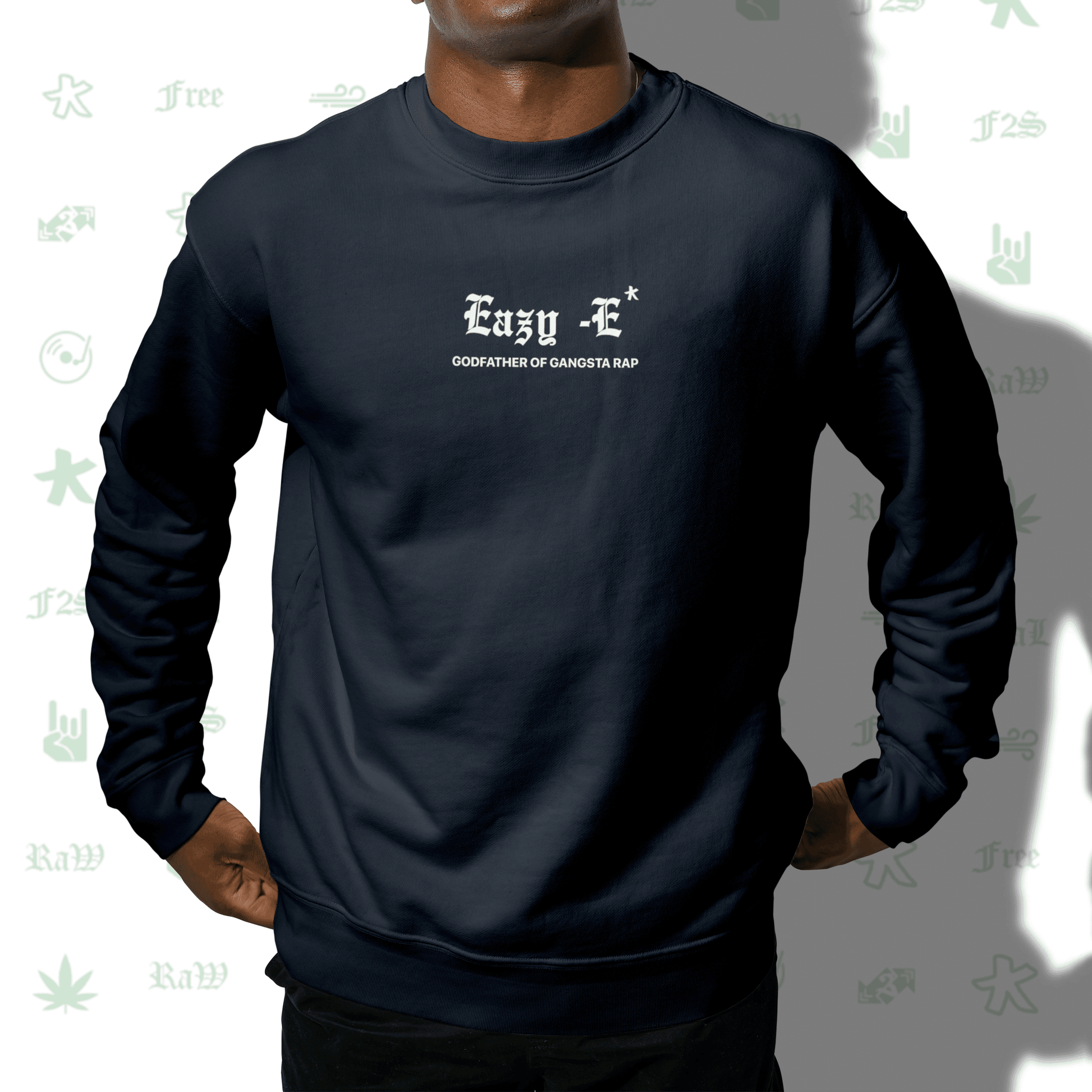 Eazy-E Godfather of Gangsta Rap Navy Blue Unisex Oversized Sweatshirt