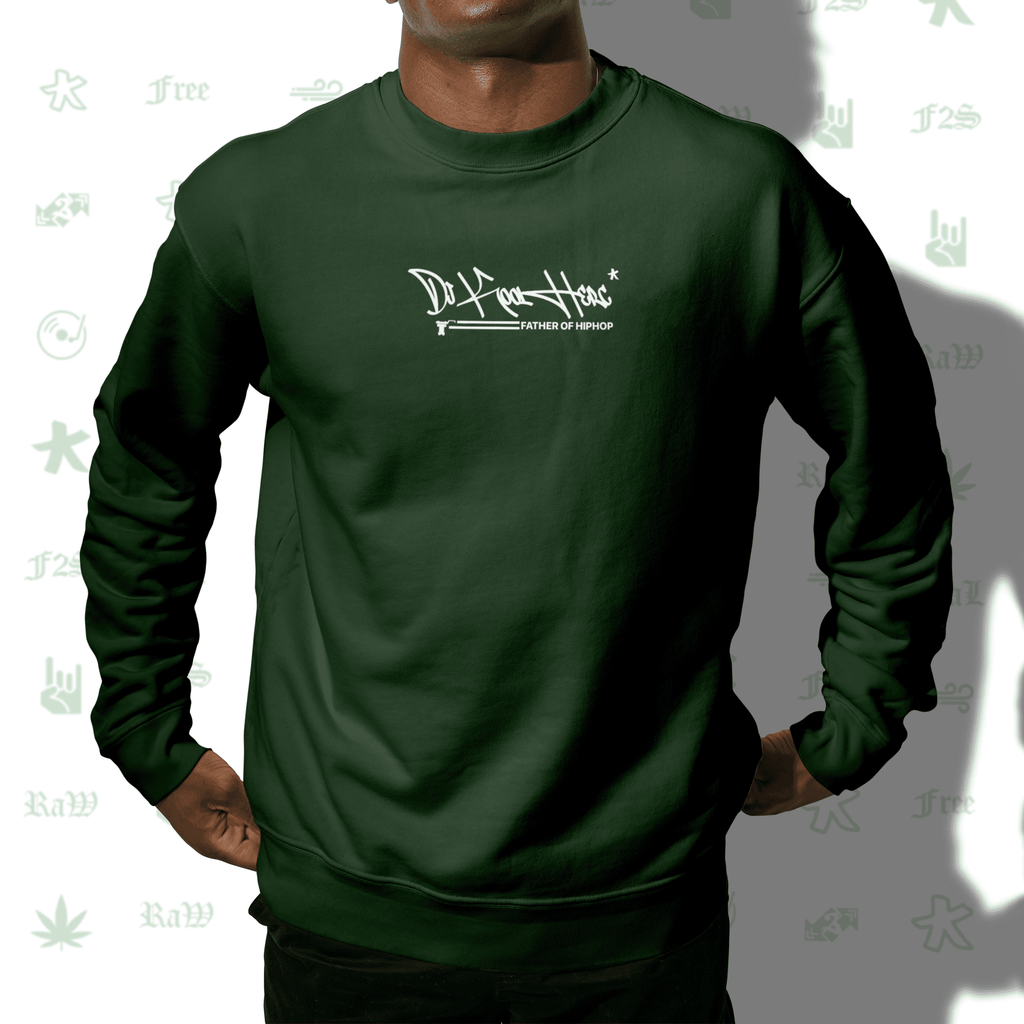 DJ Kool Herc Origins Bottle Green Unisex Oversized Sweatshirt