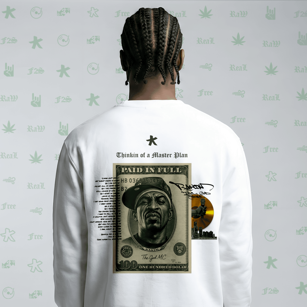Rakim The God Emcee White Unisex Oversized Sweatshirt