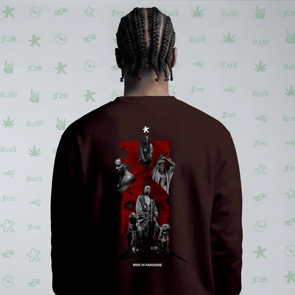 DMX The O.G. Dawg Maroon Unisex Oversized Sweatshirt