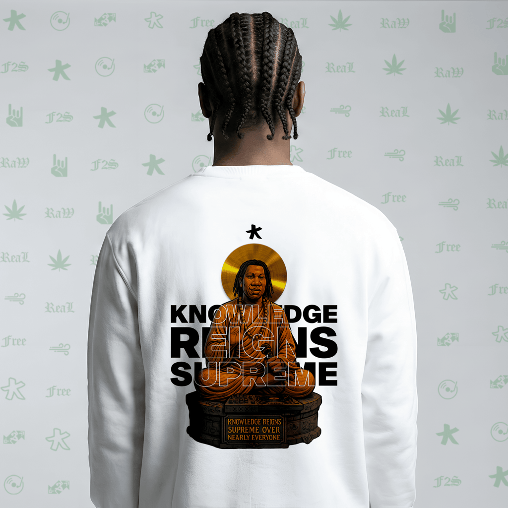 KRS ONE The Teacha White Unisex Oversized Sweatshirt