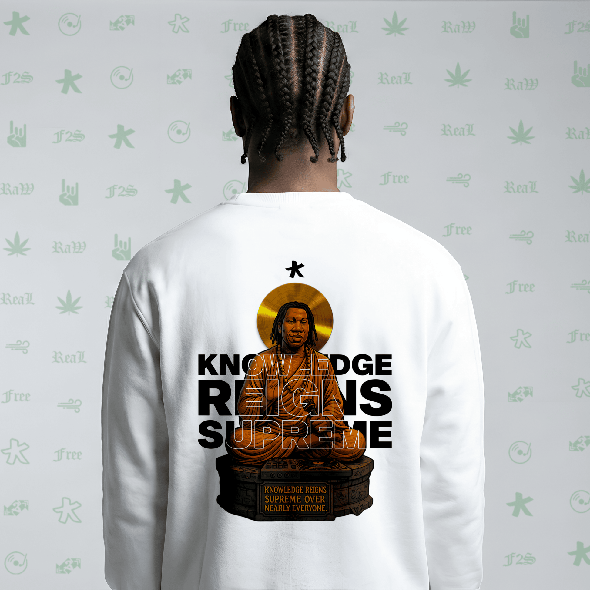 KRS ONE The Teacha White Unisex Oversized Sweatshirt