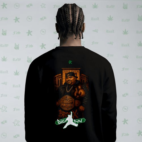 Big Pun Heavyweight Black Unisex Oversized Sweatshirt