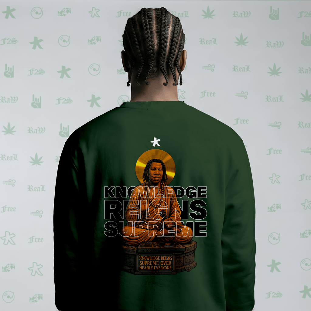 KRS ONE The Teacha Bottle Green Unisex Oversized Sweatshirt