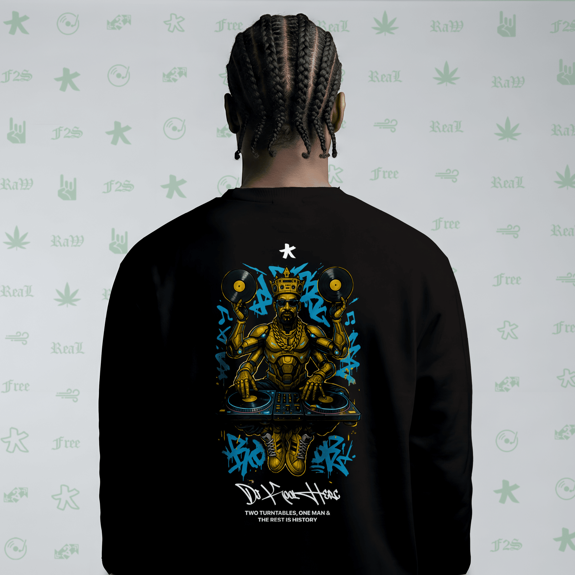 DJ Kool Herc Origins Black Unisex Oversized Sweatshirt