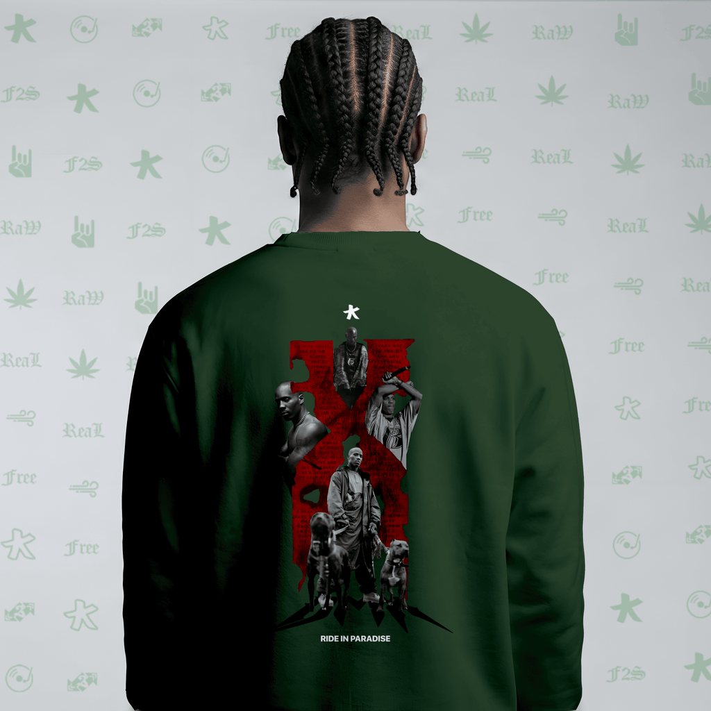 DMX The O.G. Dawg Bottle Green Unisex Oversized Sweatshirt