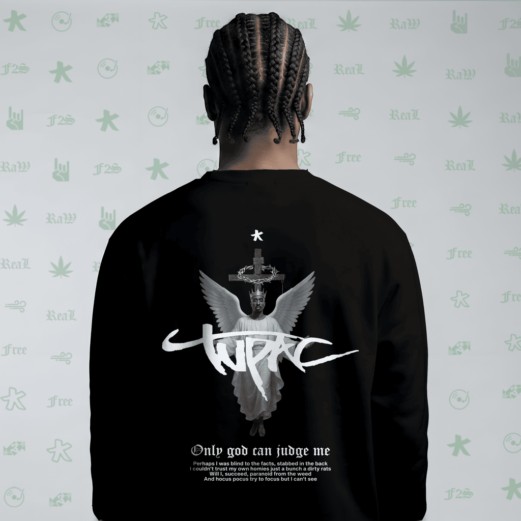 Tupac The Messiah Black Unisex Oversized Sweatshirt