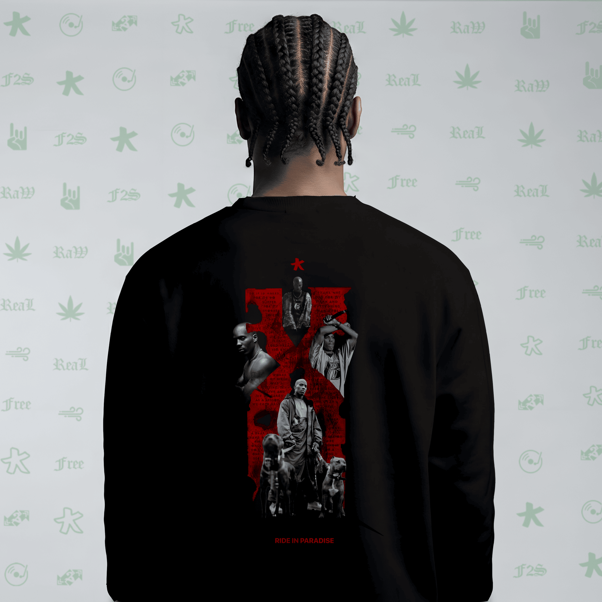 DMX The O.G. Dawg Black Unisex Oversized Sweatshirt