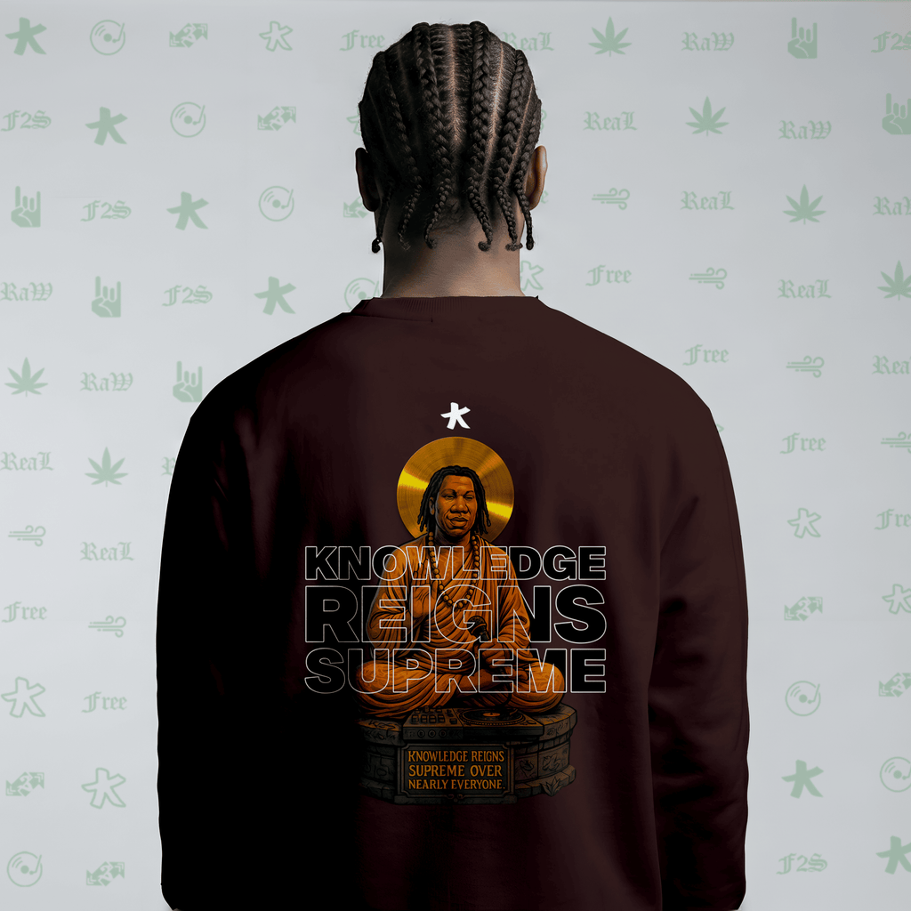 KRS ONE The Teacha Maroon Unisex Oversized Sweatshirt