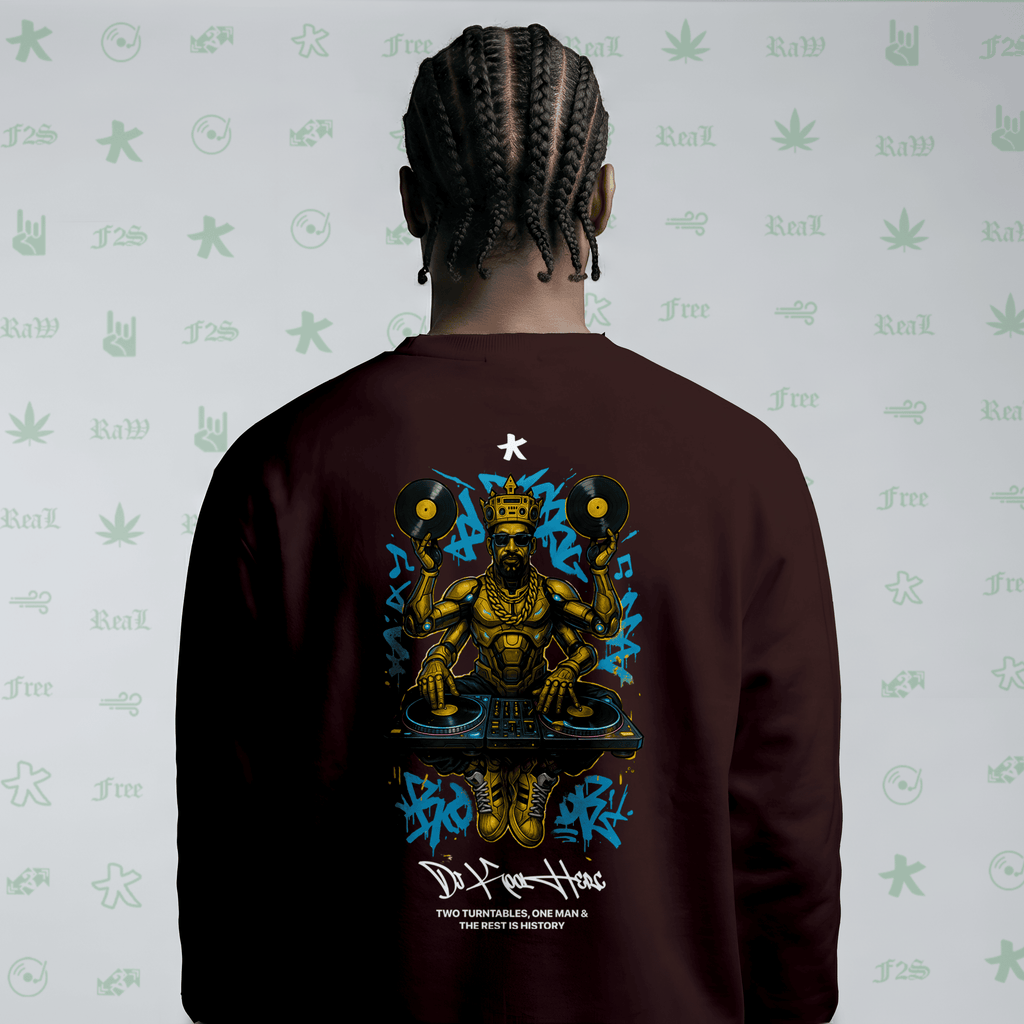 DJ Kool Herc Origins Maroon Unisex Oversized Sweatshirt