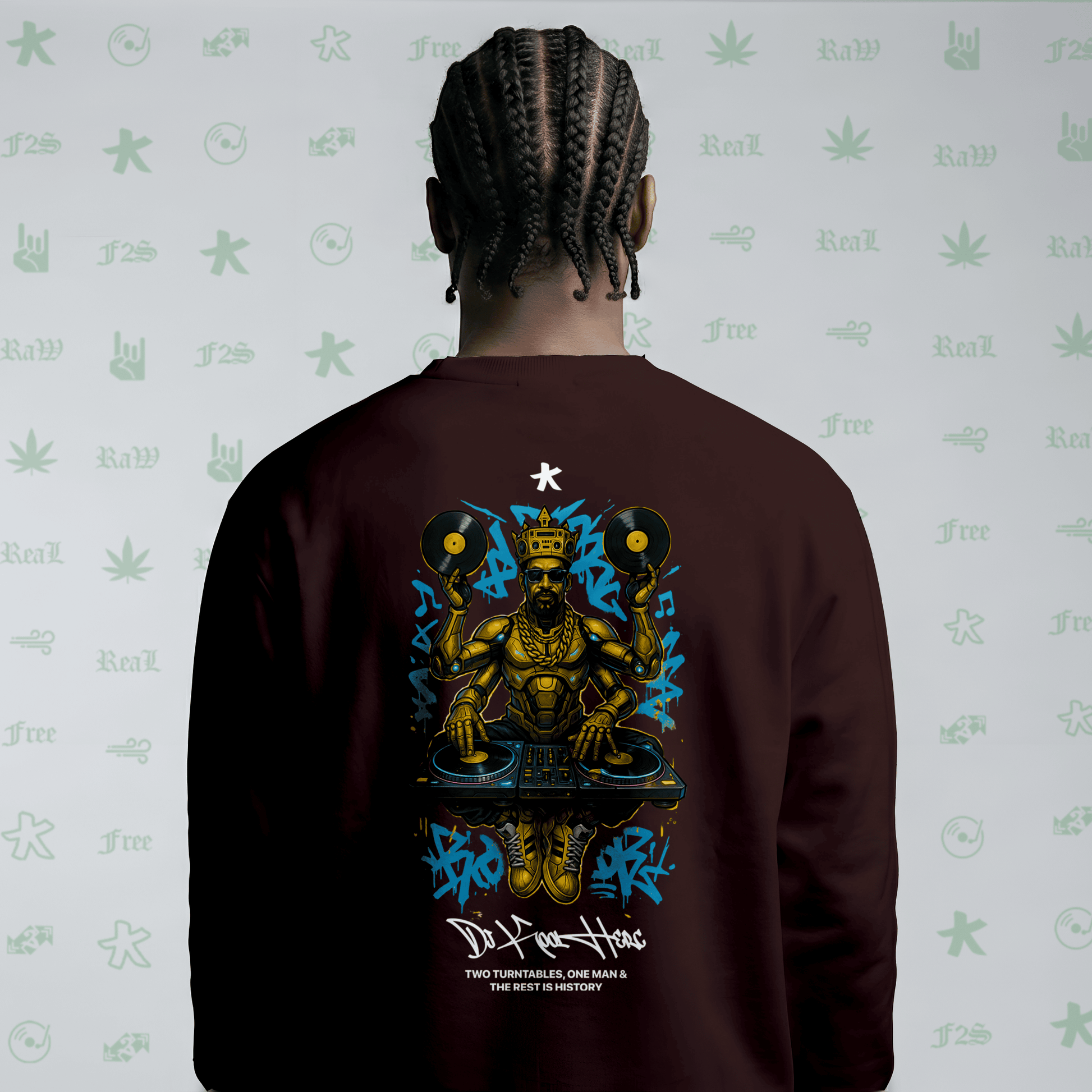 DJ Kool Herc Origins Maroon Unisex Oversized Sweatshirt
