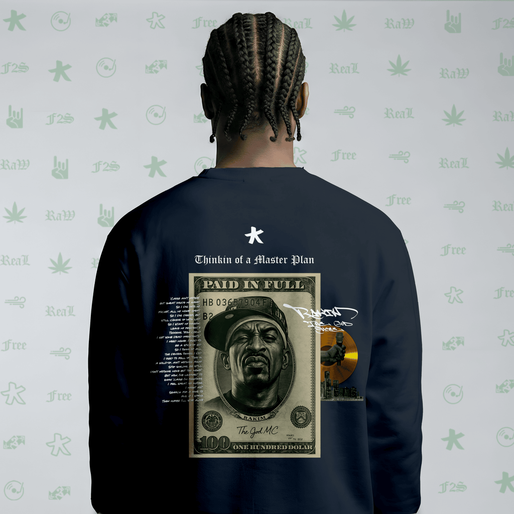 Rakim The God Emcee Navy Blue Unisex Oversized Sweatshirt