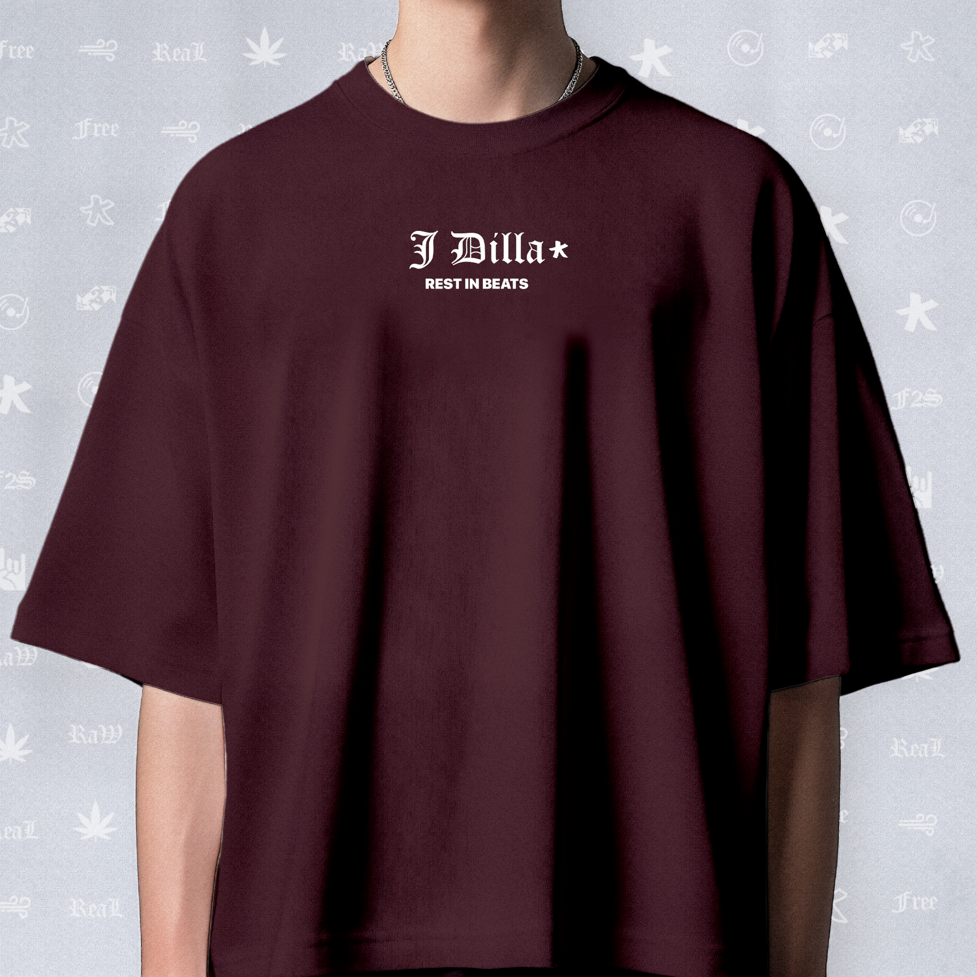J Dilla Rest In Beats Unisex Maroon Tee