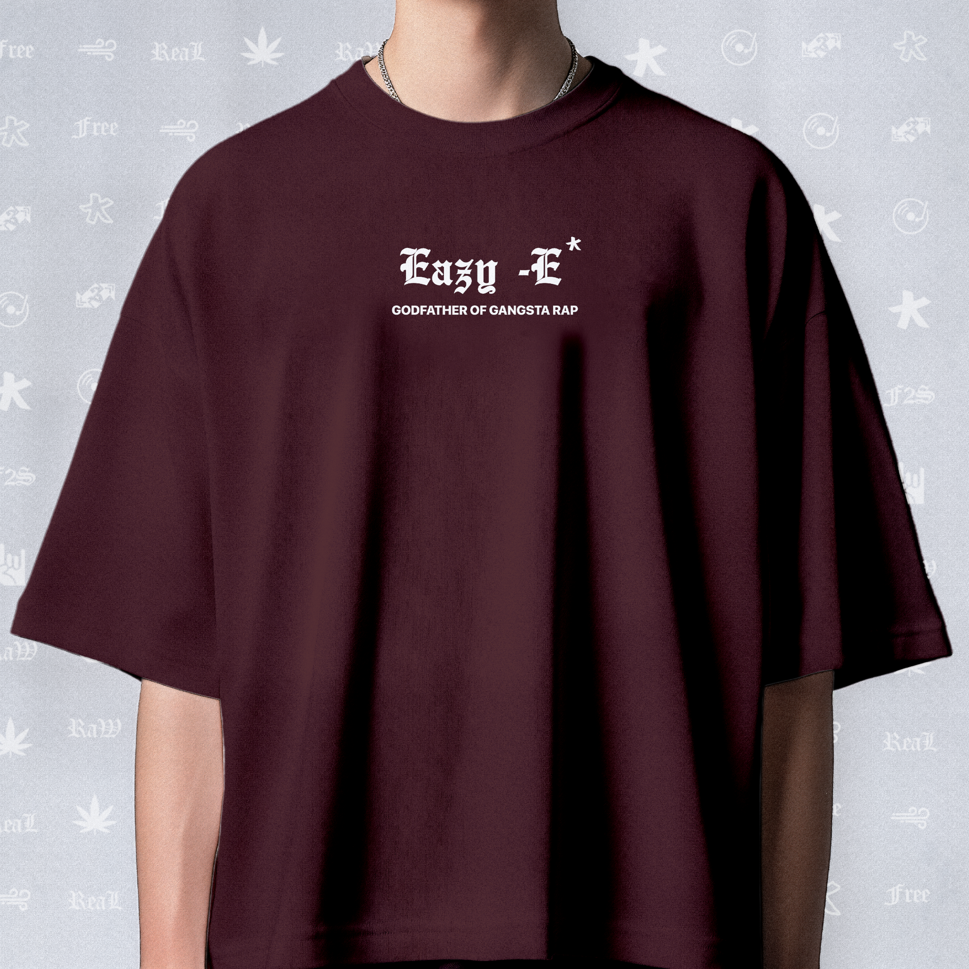 Eazy-E Godfather of Gangsta Rap Unisex Maroon Tee