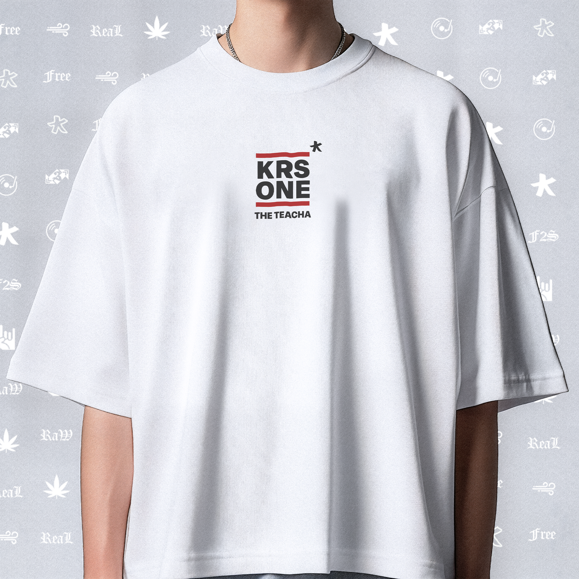 KRS ONE The Teacha Unisex White Tee