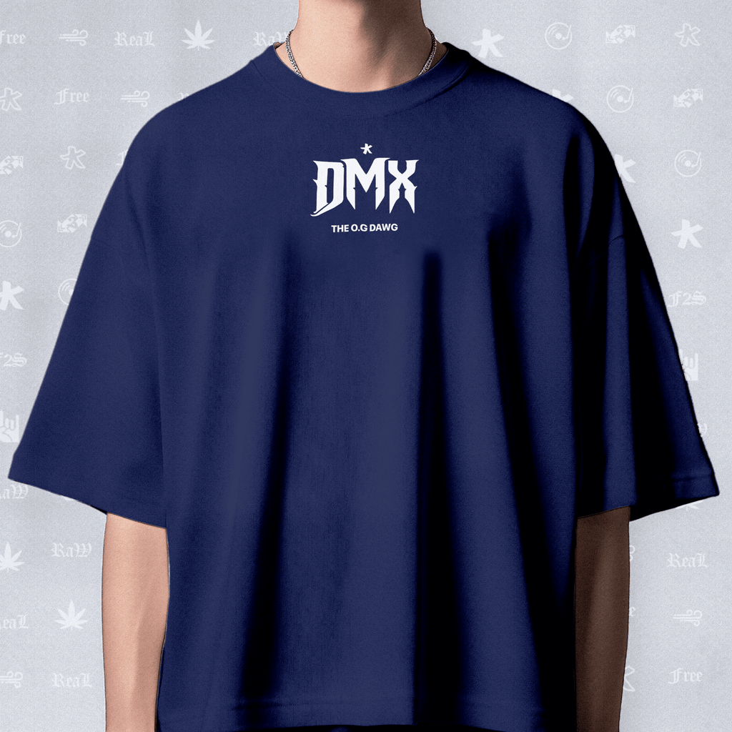 DMX The O.G. Dawg Unisex Royal Blue Oversized T-Shirt.