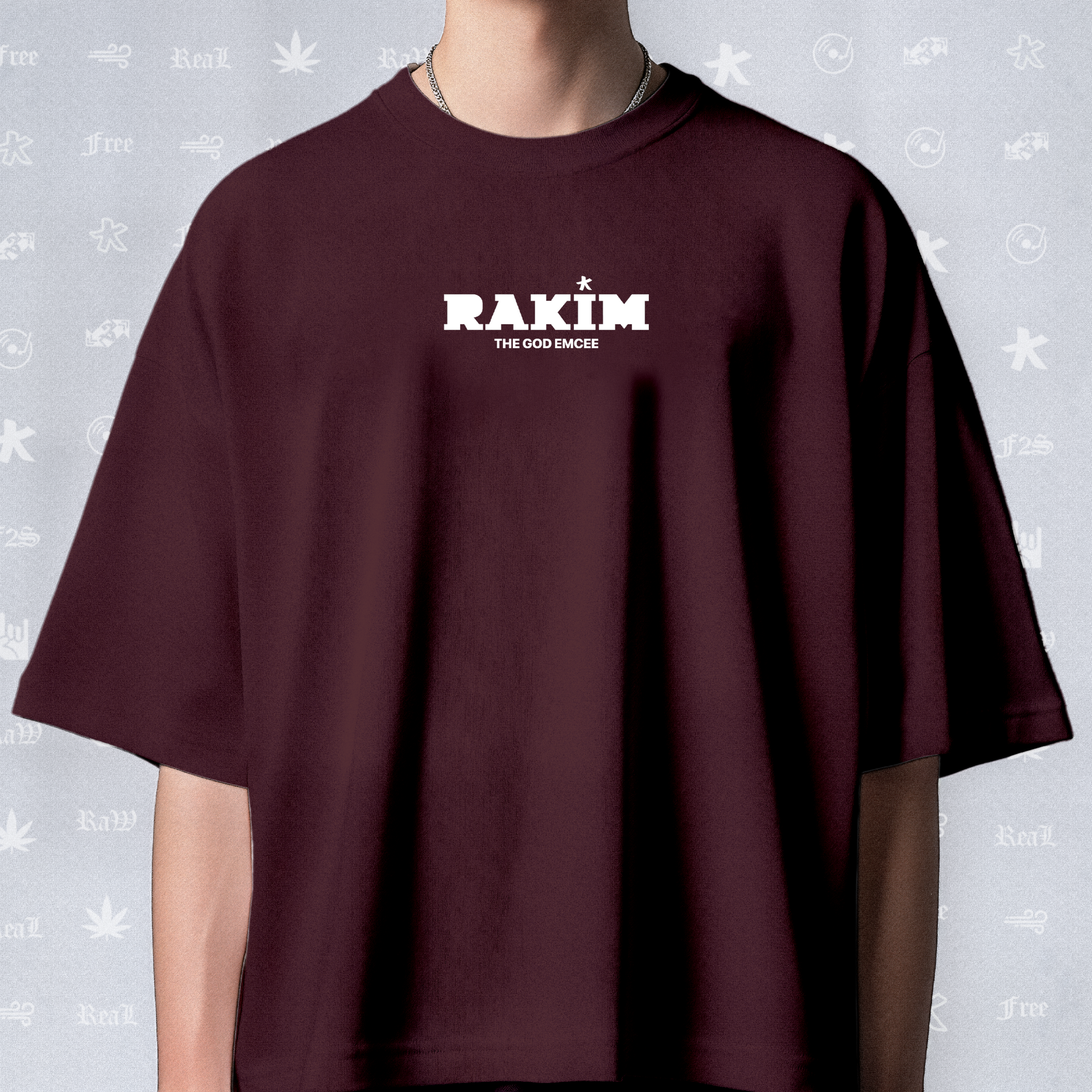 Rakim The God Emcee Unisex Maroon Tee