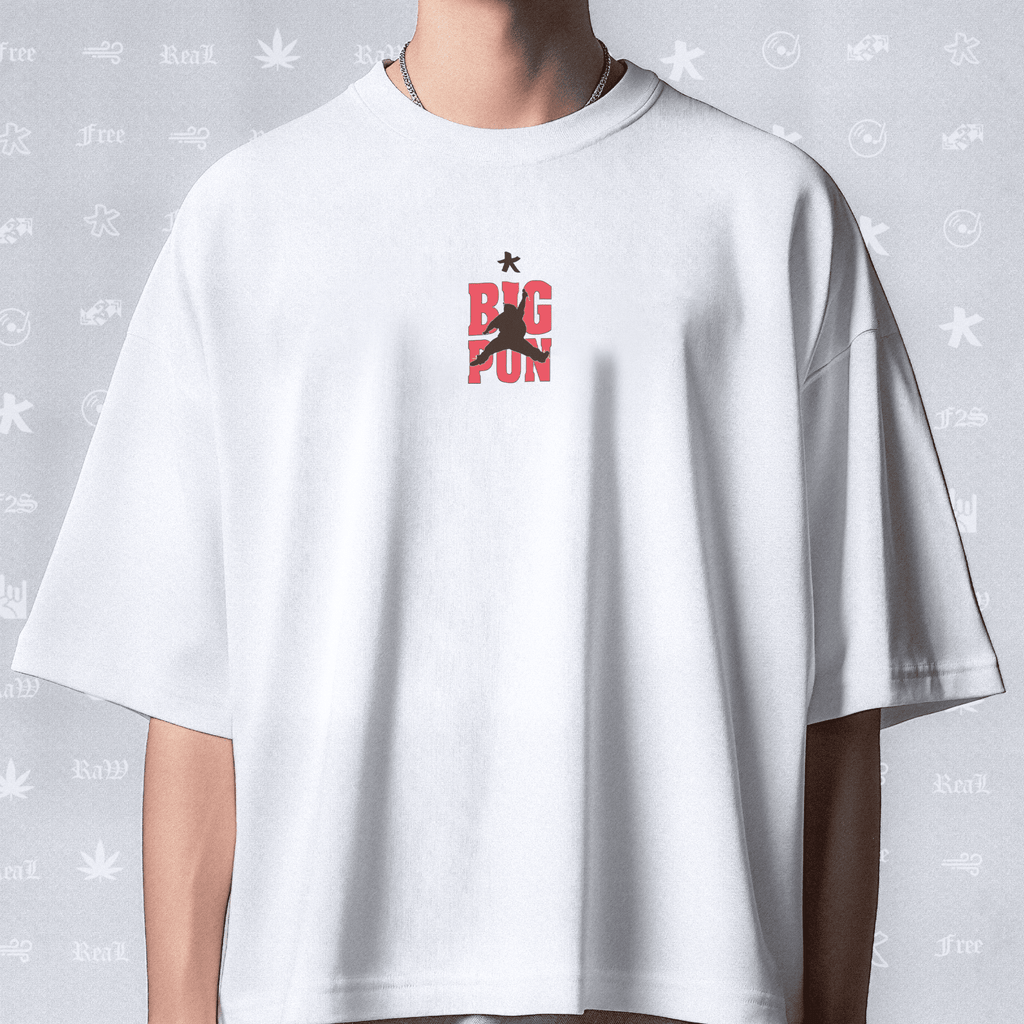 Big Pun Heavyweight Unisex White Oversized T-Shirt.