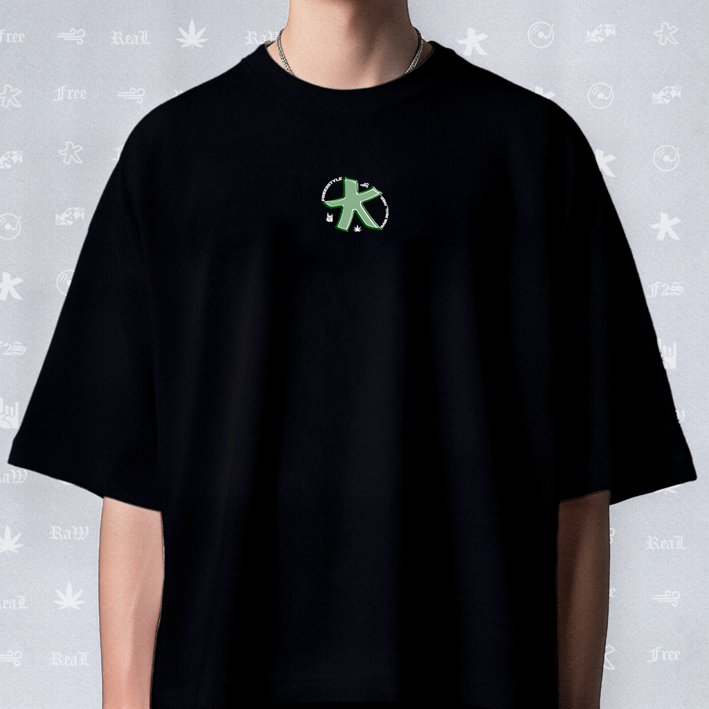 F2S Original Star Logo Black Tee Unisex