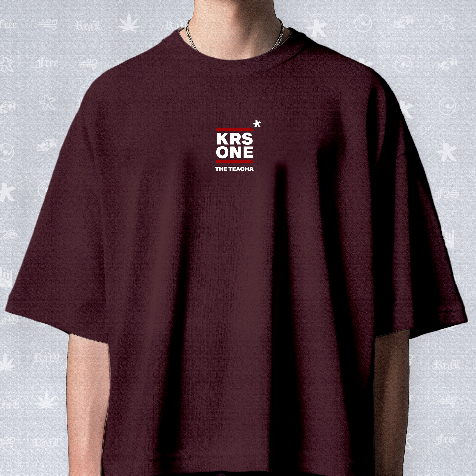 KRS ONE The Teacha Unisex Maroon Tee