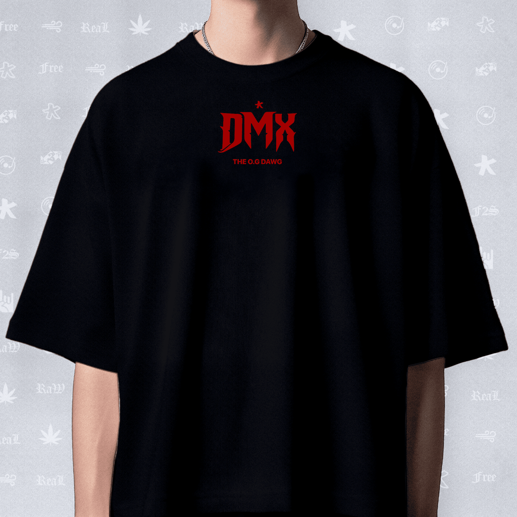 DMX The O.G. Dawg Unisex Black Oversized T-Shirt.