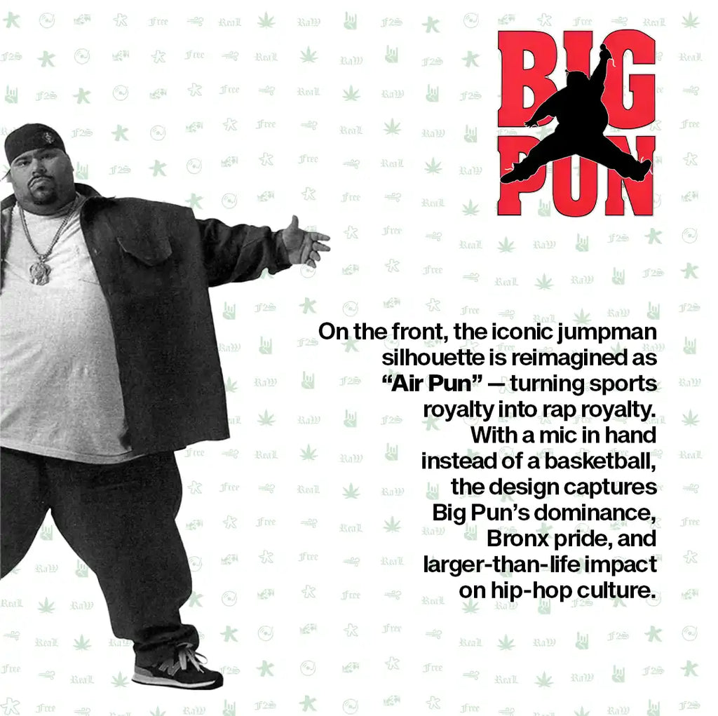 Big Pun Heavyweight Unisex Black Oversized T-Shirt.