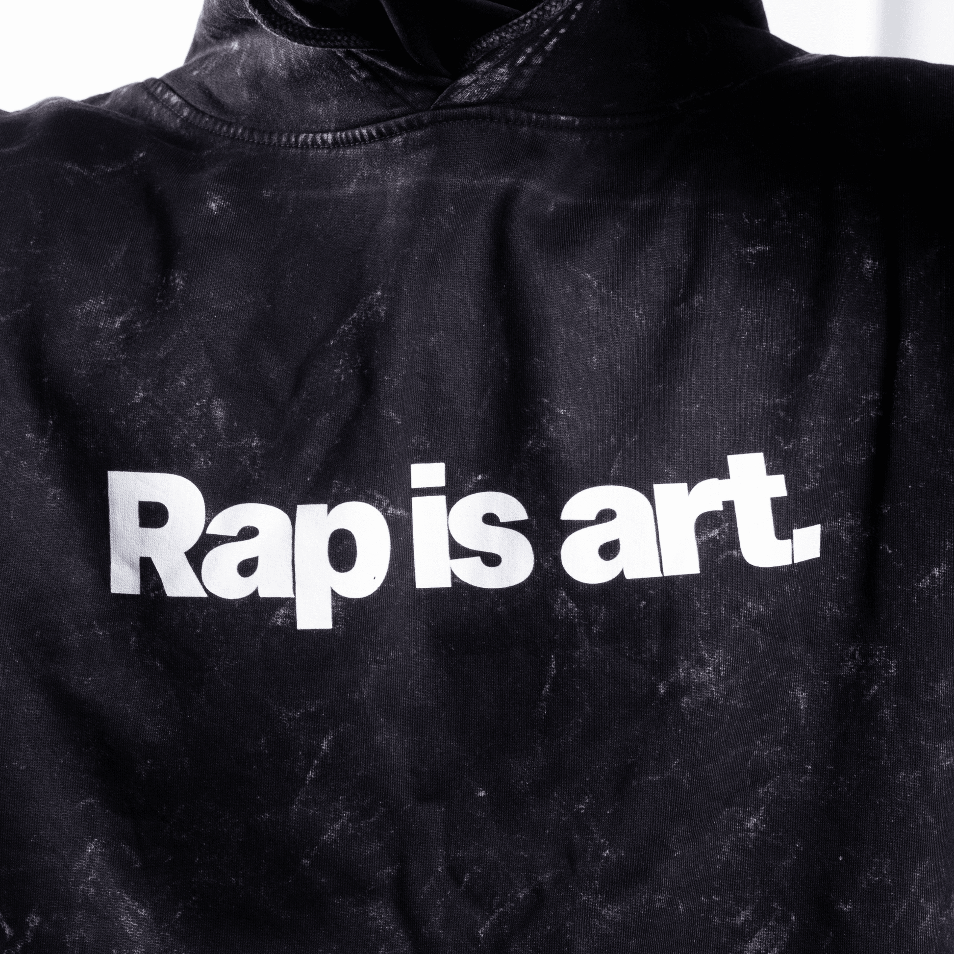 RAP IS ART | Black Tie-Dye Hoodie – Streetwear Hoodie for Hip Hop & Rap Culture | Free2Style