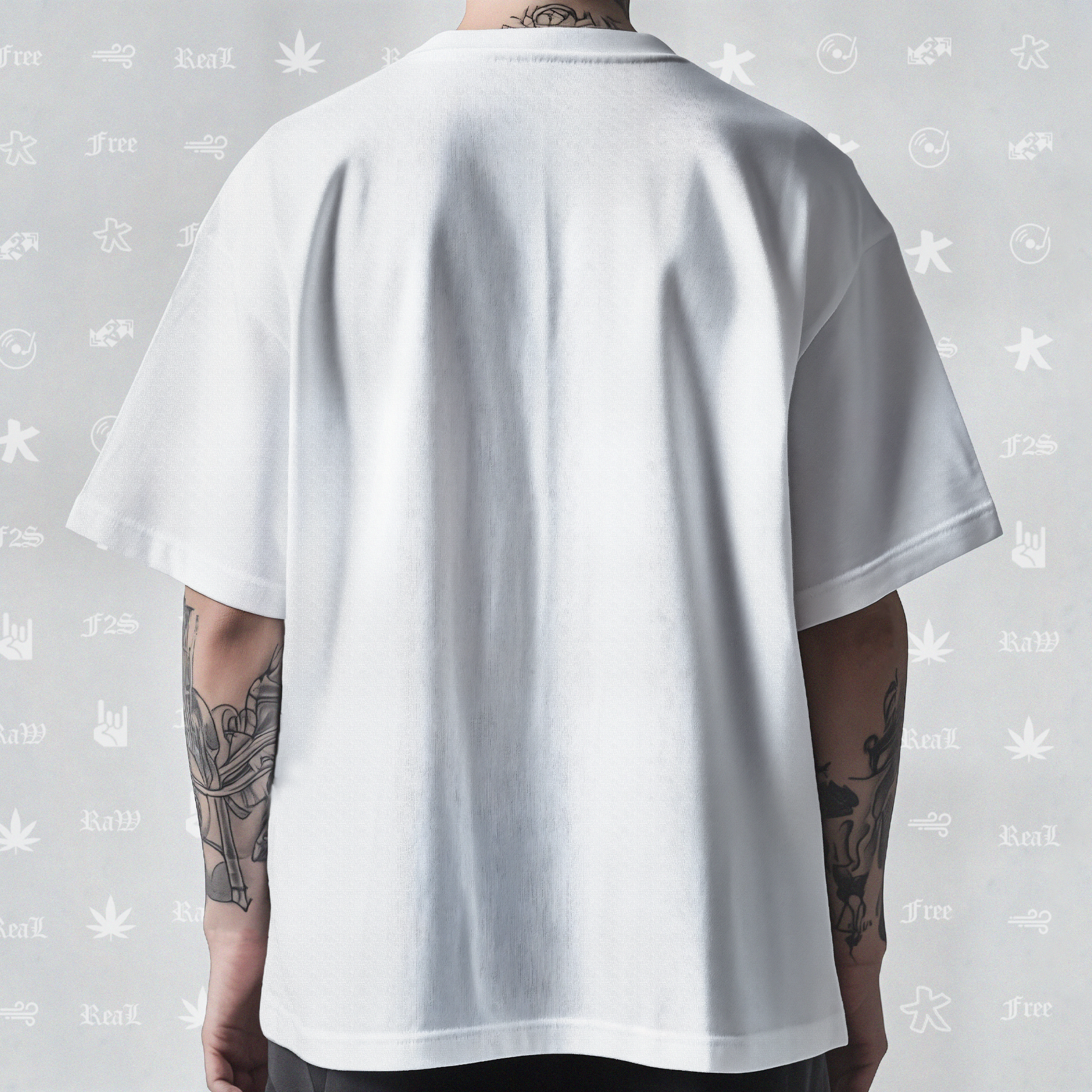 F2S Original Green Logo White Tee Unisex