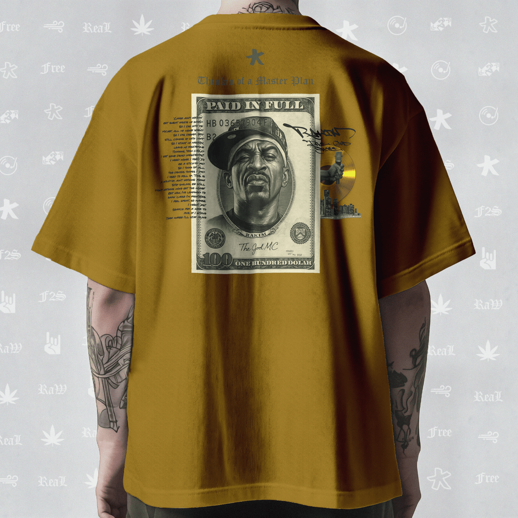 Rakim The God Emcee Unisex Oversized T-Shirt Mustard