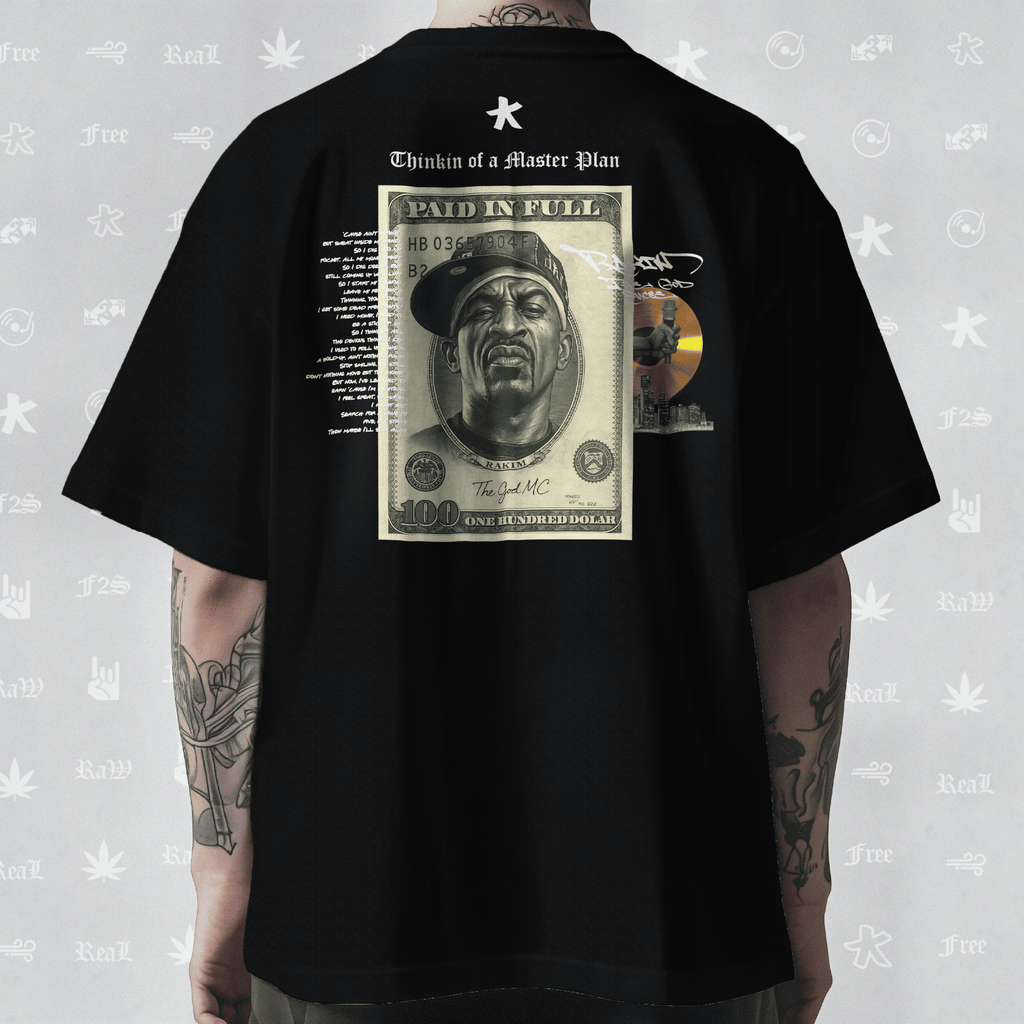 Rakim The God Emcee Unisex Black Oversized T-Shirt.