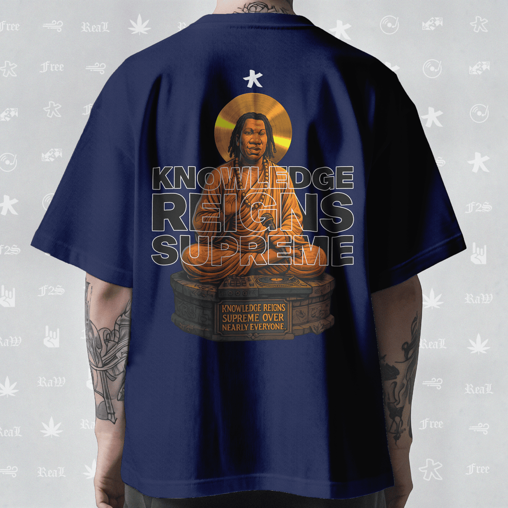 KRS ONE The Teacha Unisex Royal Blue Oversized T-Shirt.