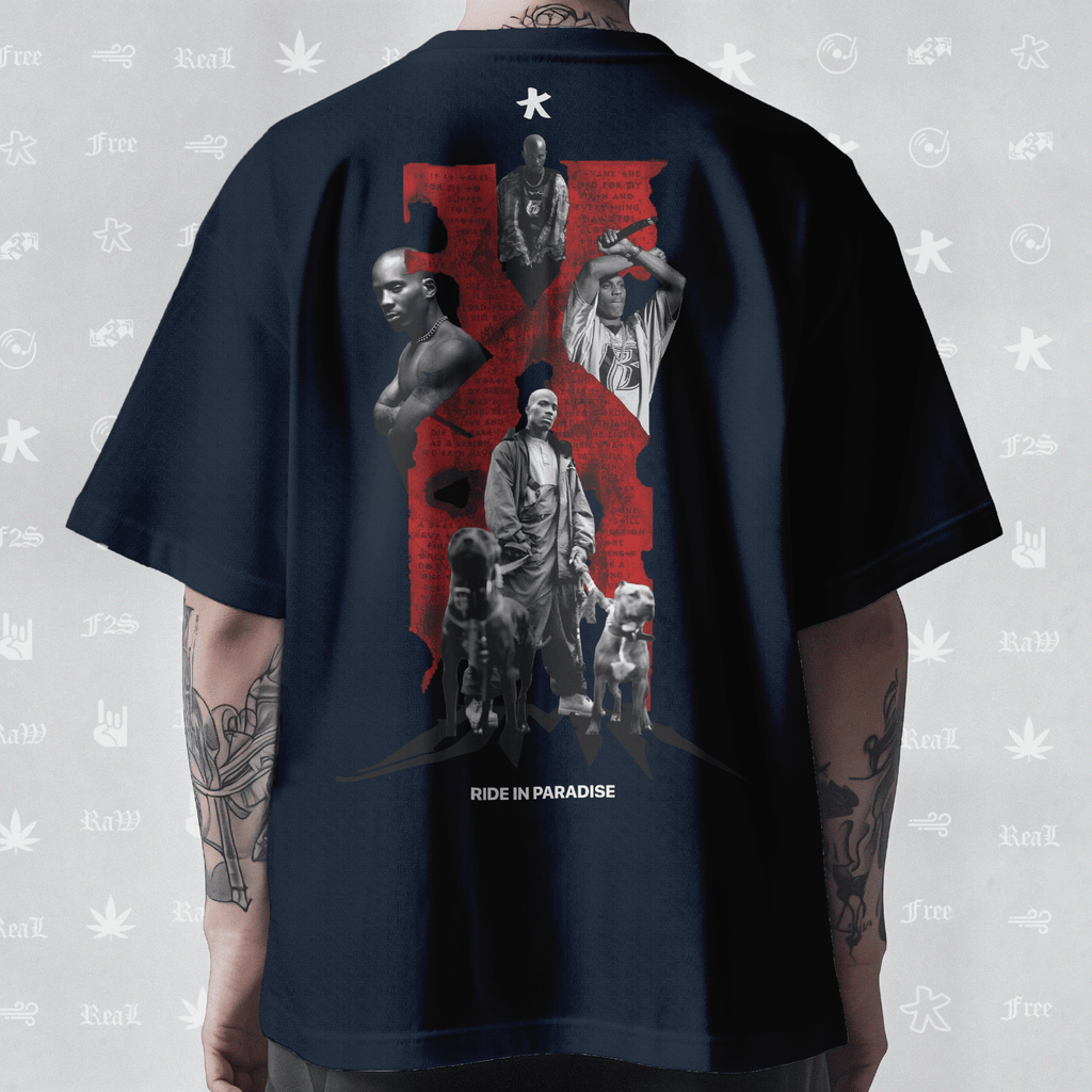 DMX The O.G. Dawg Unisex Navy Blue Oversized T-Shirt.
