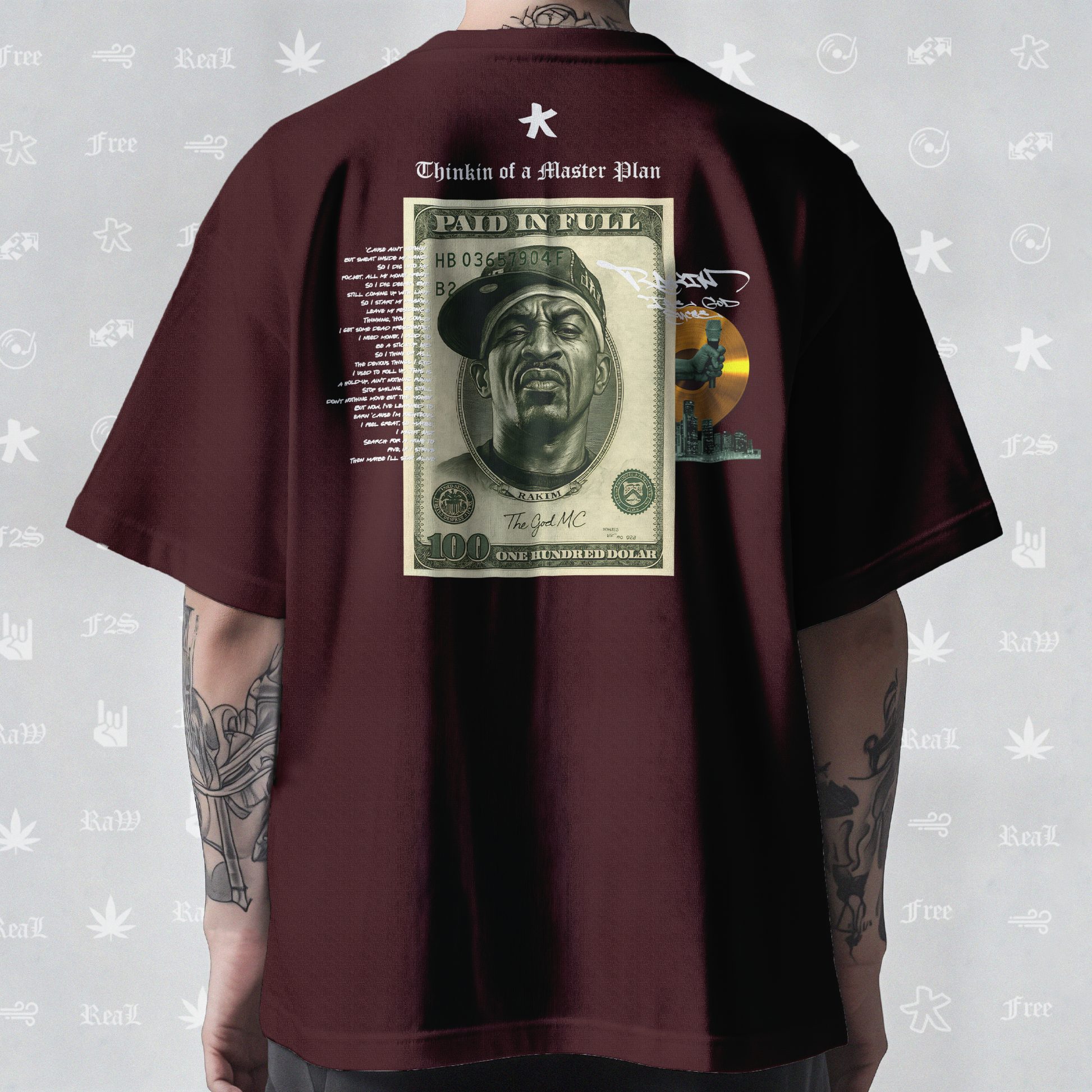 Rakim The God Emcee Unisex Maroon Tee