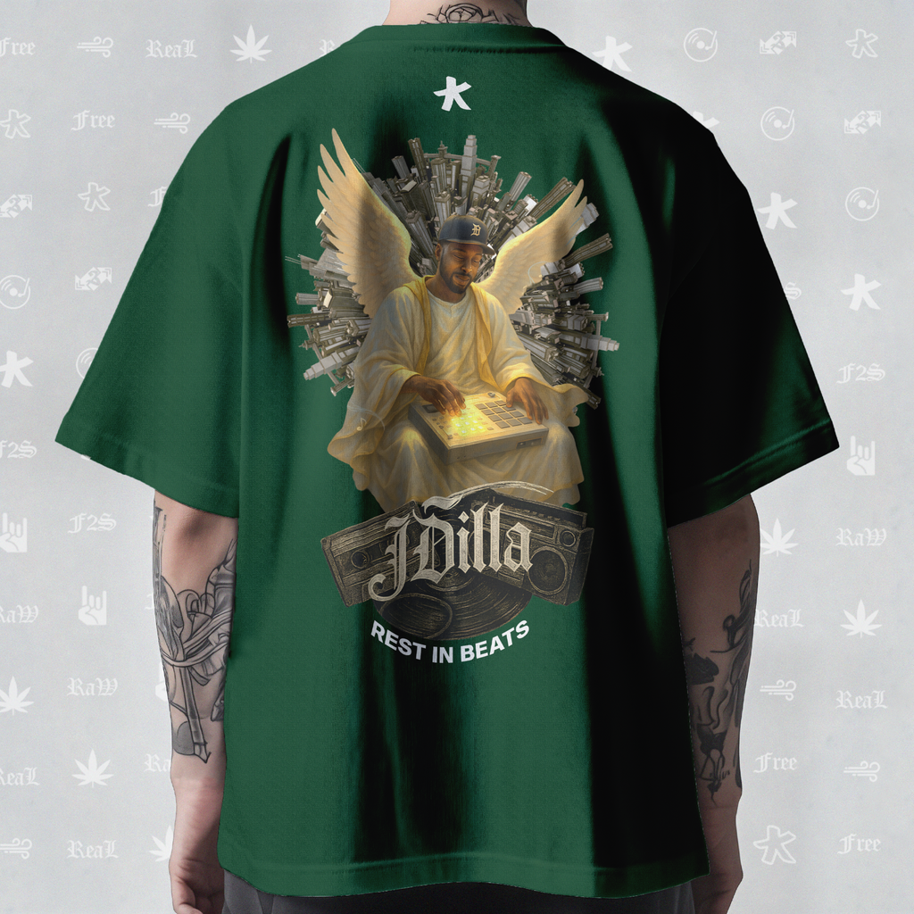 J Dilla Rest In Beats Unisex Bottle Green Tee