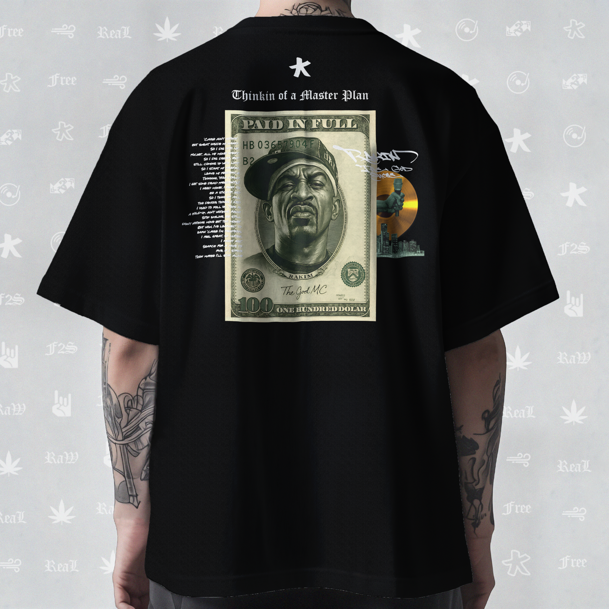 Rakim The God Emcee Unisex Black Tee