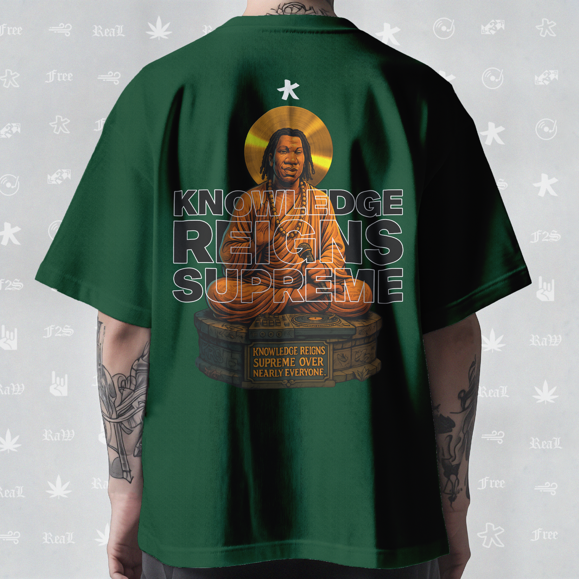 KRS ONE The Teacha Unisex Bottle Green Tee
