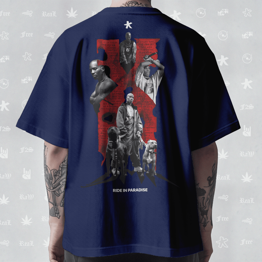 DMX The O.G. Dawg Unisex Royal Blue Oversized T-Shirt.