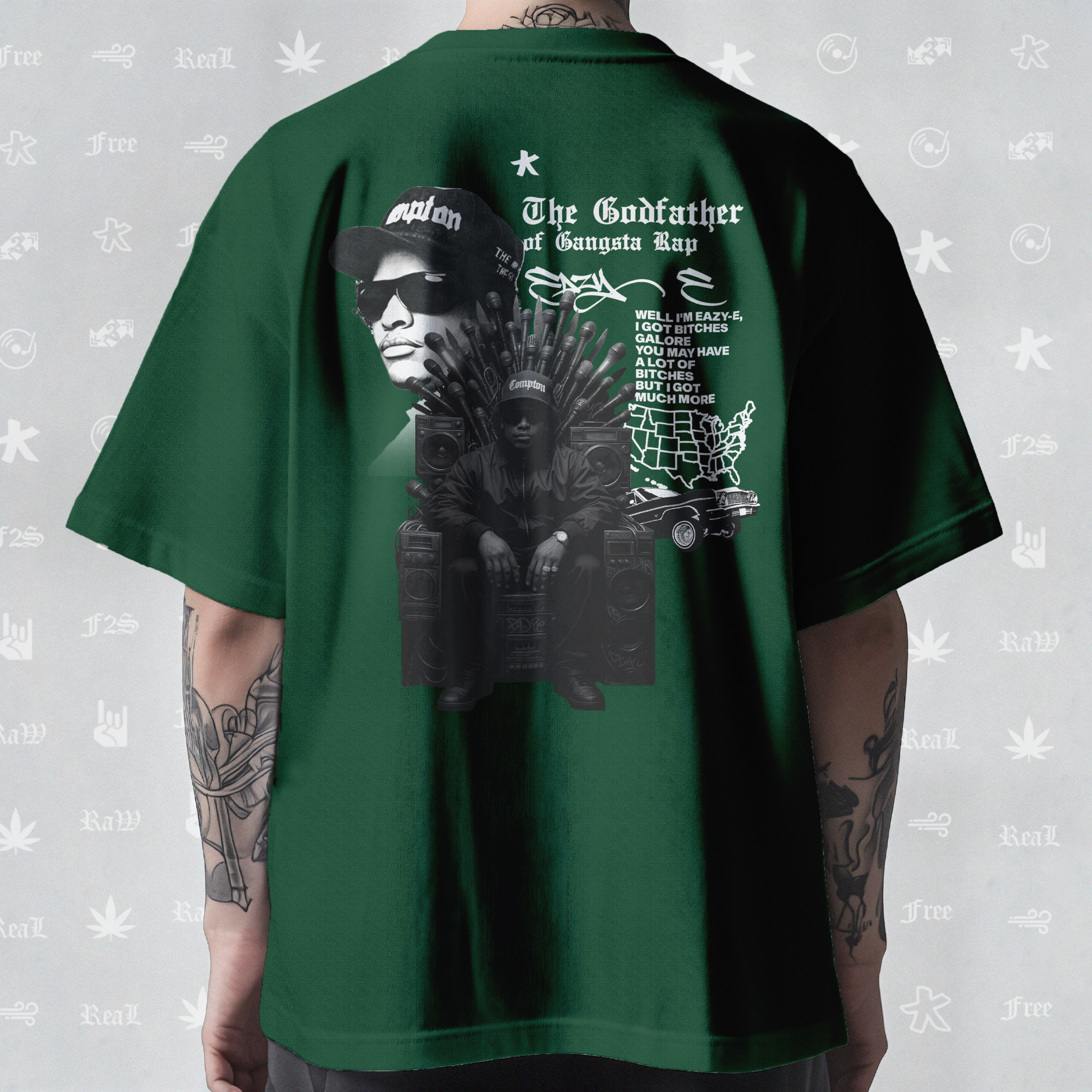 Eazy-E Godfather of Gangsta Rap Unisex Bottle Green Tee