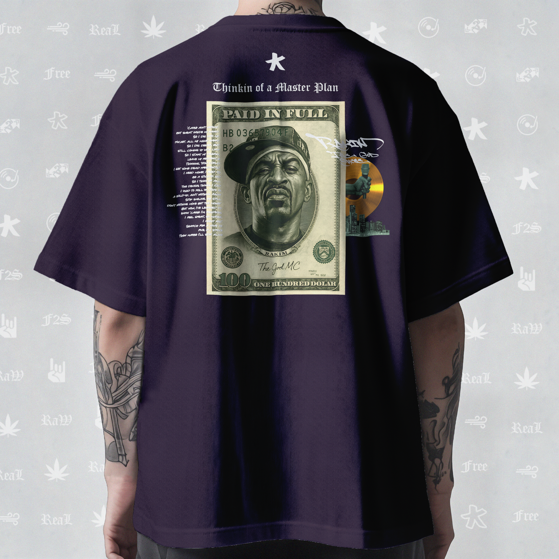 Rakim The God Emcee Unisex Purple Tee