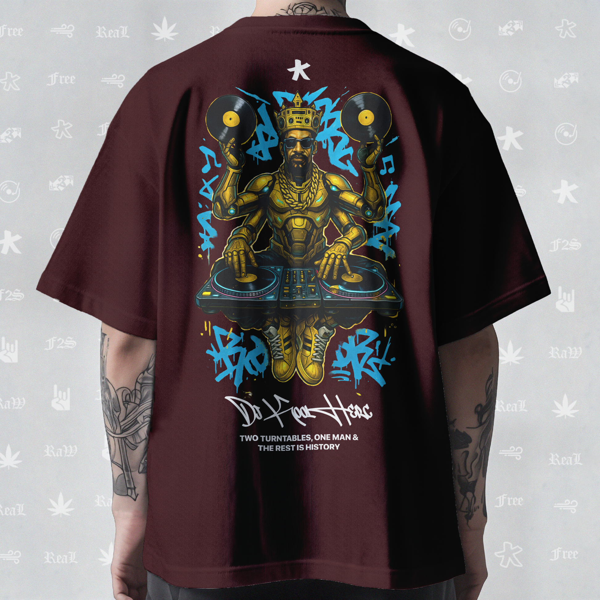 DJ Kool Herc Origins Unisex Maroon Tee