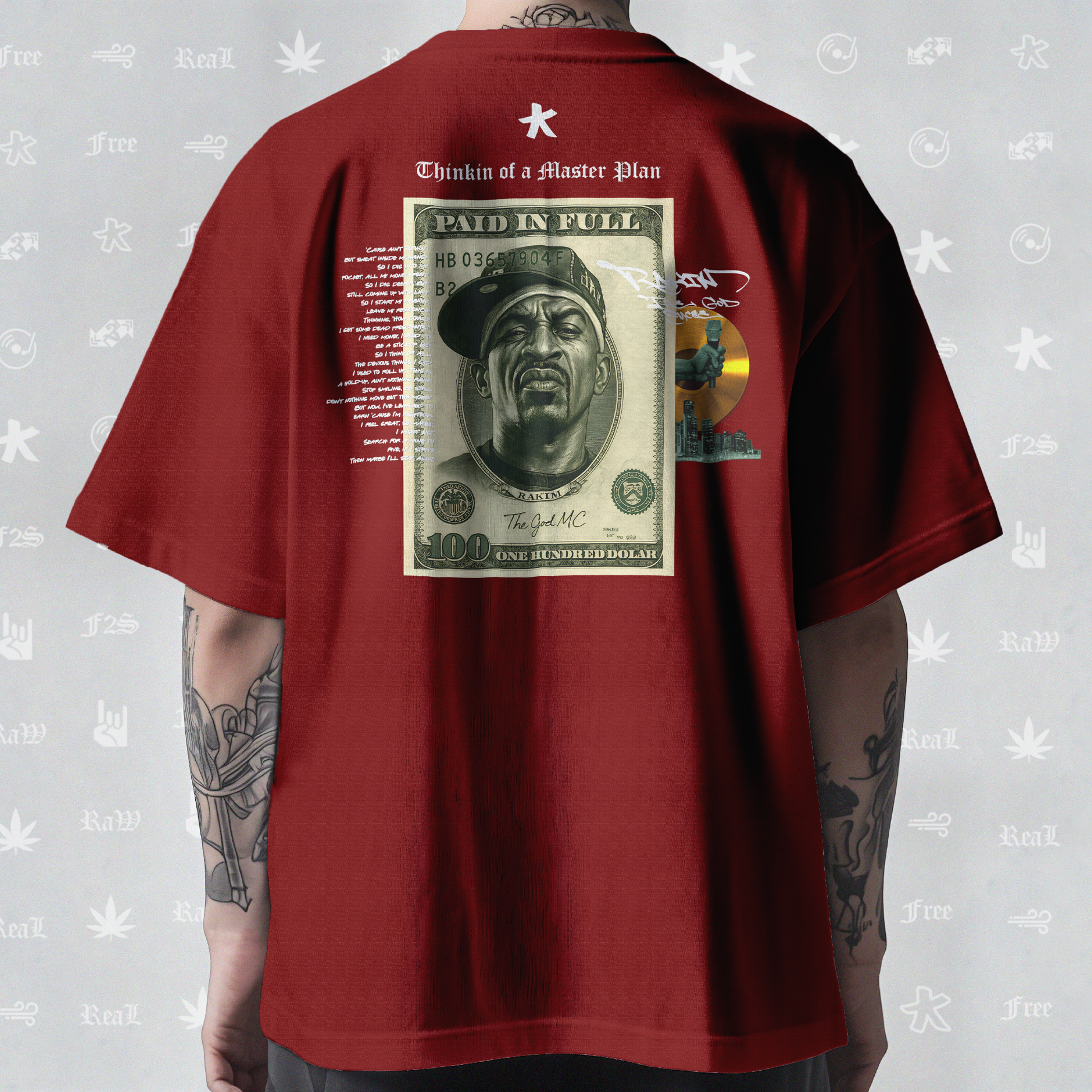 Rakim The God Emcee Unisex Red Tee