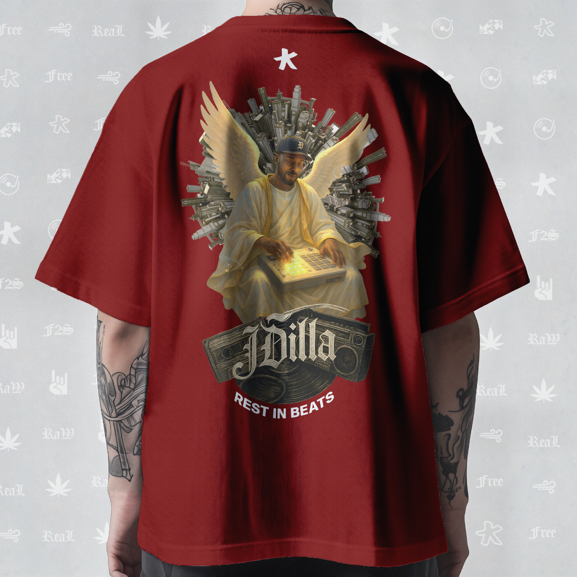 J Dilla Rest In Beats Unisex Red Tee