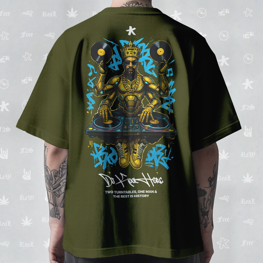 DJ Kool Herc Origins Unisex Olive Green Tee