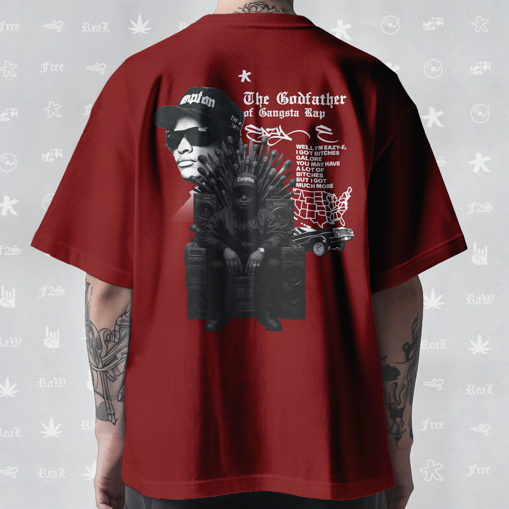 Eazy-E Godfather of Gangsta Rap Unisex Red Tee