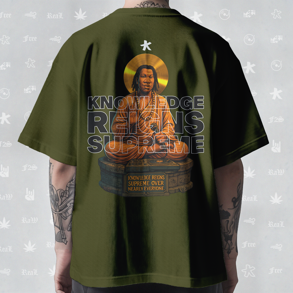 KRS ONE The Teacha Unisex Olive Green Tee