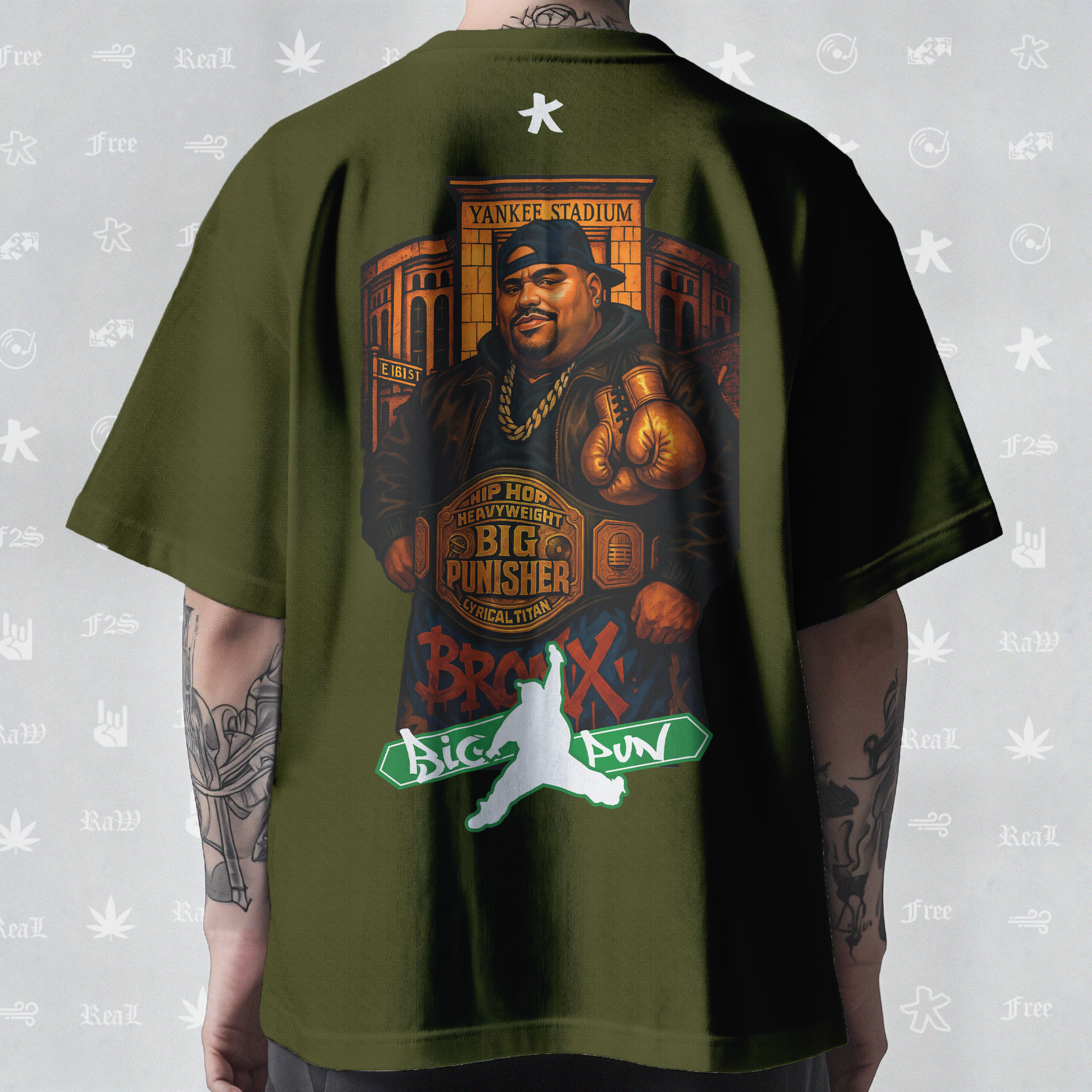 Big Pun Heavyweight Unisex Olive Green Tee