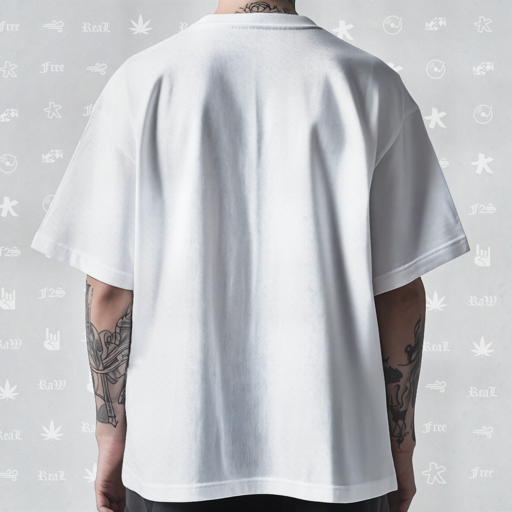 F2S Original Black Logo White Tee Unisex